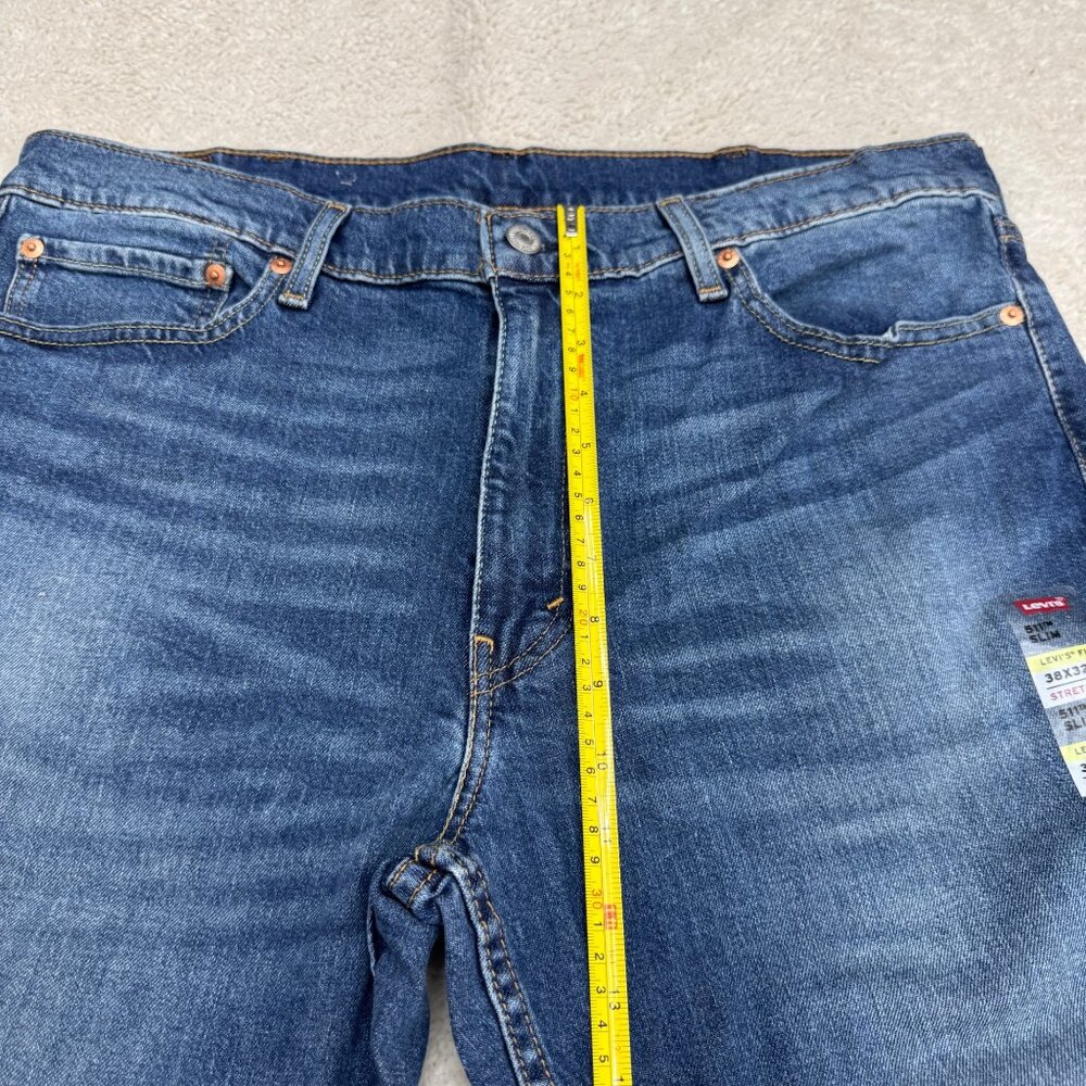 NEW Levi's Flex 511 Slim Fit Stretch Blue Jean Men's Denim Pants, Size 38x32 - Picture 12 of 12